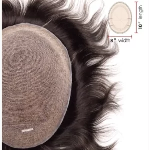 Champion | 7" x 9" | Full French Lace Stock Hairpieces for Men