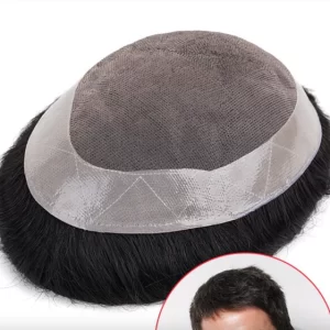 Royal-S | Men’s Hairpiece with Fine Mono Top and PU Perimeter